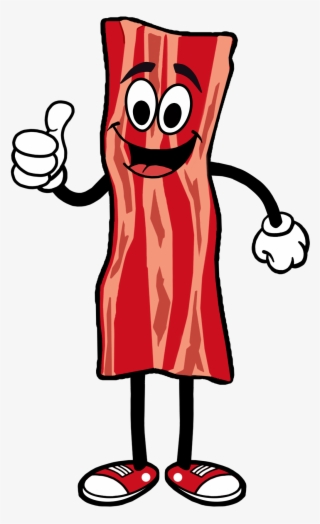 Illustrated Bacon Man Taller - Bacon Cartoon