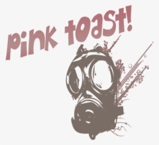 Image Of Pink Toast Gas Mask Tee - Poster