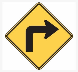 Right Turn Sign Is Used In - Right And Left Turns Coming Sign