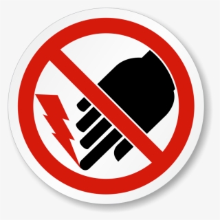Iso Don't Touch Electric Hazard Prohibition Symbol - Don T Touch Electrical Wires