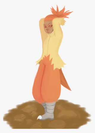 trying a different style for combusken - cartoon