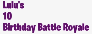 Edit Lulu's 10 Birthday Battle Royale Logo - Graphic Design
