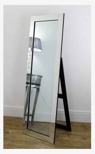 An Overall View Of This Distinctive Mirror In A Typical - Chrome Mirror Wall Full Length