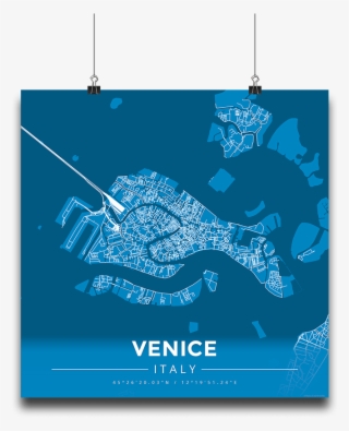 Premium Map Poster Of Venice Italy - Illustration