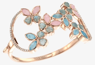 Natural Gemstone Butterfly Bangle