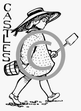 Png Transparent Library Girl With Bucket And Spade - Illustration