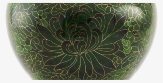 jade cloisonne urn - earthenware