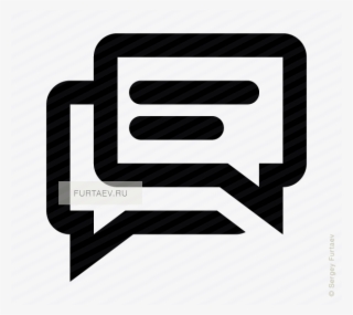 Vector Icon Of Two Speech Balloons With Text - Chat Vector