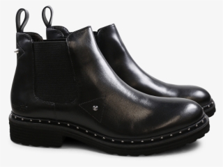 Ankle Boots Sissy 7 Black Rivets Elastic Black Rook - Leather