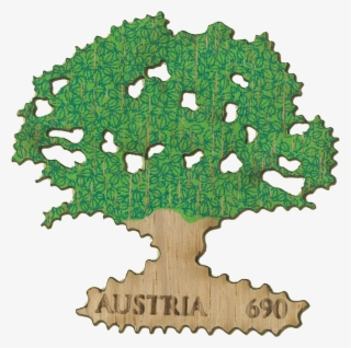 Mint Souvenir Sheet In Oak Tree Shape - Holzbriefmarke Österreich