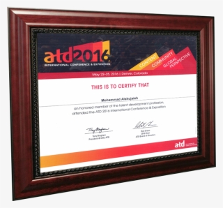 Certificate Atd2016 Gm - Paper Product