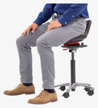 Person Sitting In Active Chair - Office Chair