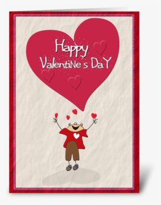 Happy Valentines Day Card - Cartoon