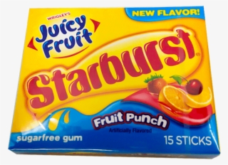 Juicy Fruit 15 Stick Starburst Fruit Punch Gum - Starburst Candy