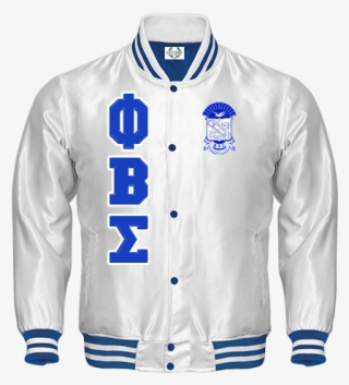Phi Beta Sigma Satin Baseball Bomber Jacket - Phi Beta Satin Greek Jackets