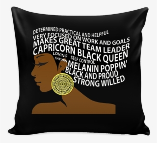 Capricorn Black Queen Zodiac Birthday Pillow - Cushion