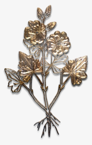 Flower,metal,aged - Texture Flower Png Gold