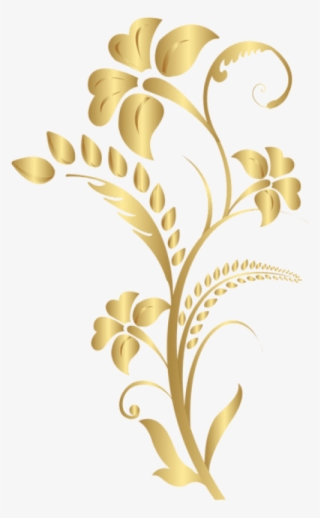 Free Png Download Floral Element Gold Clipart Png Photo - Floral Element Png