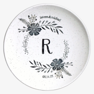 Categories - Basic Flower Black And White Out Lines Plates