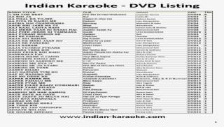 Dvd Listing Indian Karaoke - Document