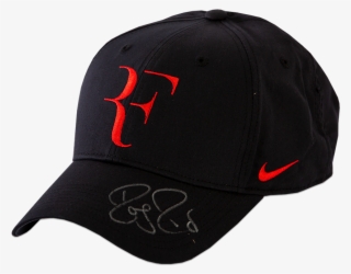 Pre-framed Roger Federer Signed Black Rf Nike Cap - Hat
