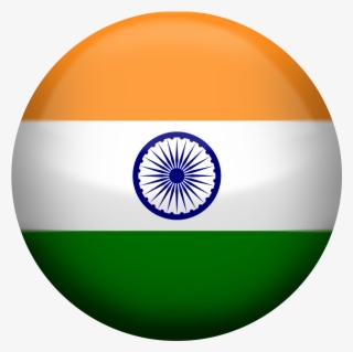 Indian Flag Button - India Flag