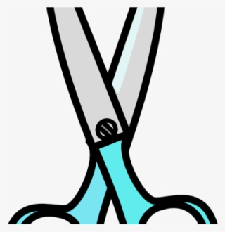 Scissors Clipart Teal Clip Art At Clker Vector Online - White Scissors Png