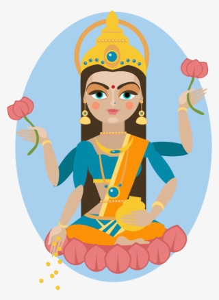 Maha Lakshmi Puja Png Free Image Download - Laxmi Mata Art