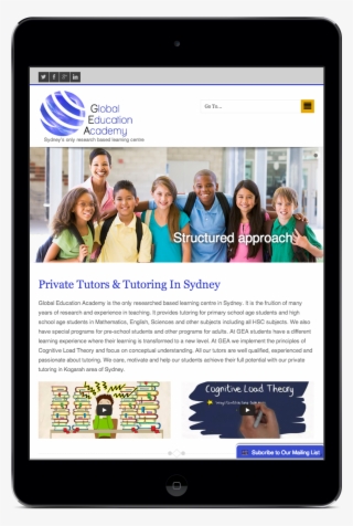 Responsive Web Design For Tutoring School - Online Advertising
