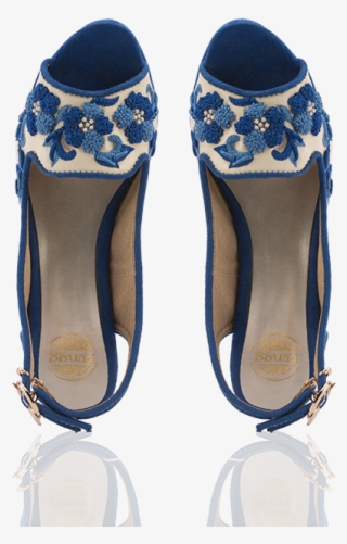 Blue Floret - Ballet Flat