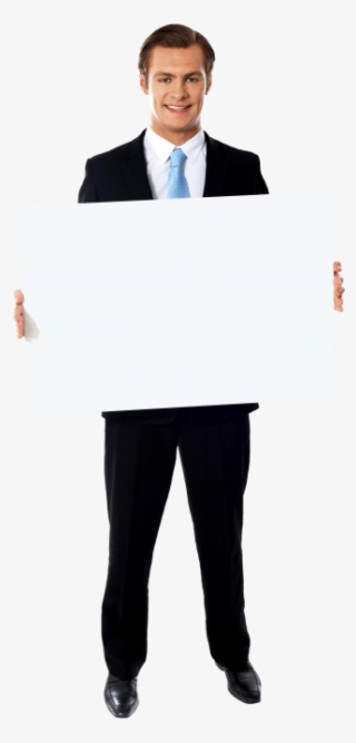 Free Png Download Businessmen Holding Banner Png Images - Person Holding Something Png