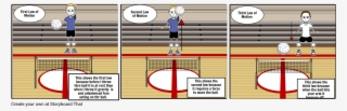 Laws Of Motion Volleyball - Cartoon