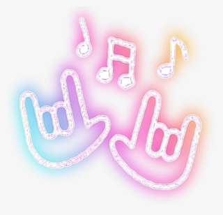 Musicnotes Neon Hands Music Notes Hands - Neon Music Notes Png