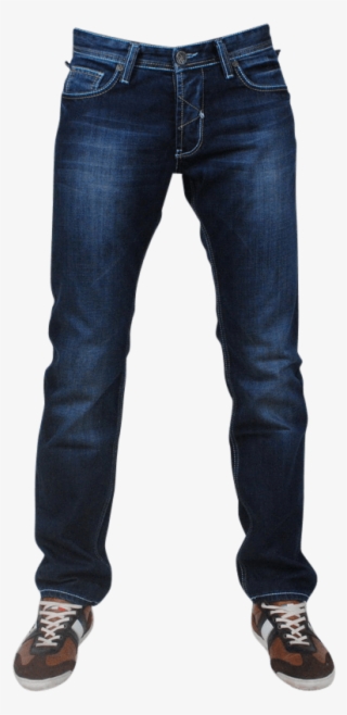 Men's Jeans With Double Stitching - Pocket