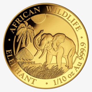 2017 Somalian Elephant 1/10oz Gold Coin - Somalia Elefant 1 2