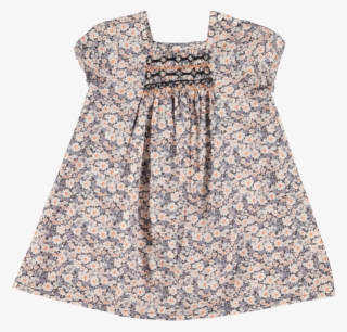 Picture Of 'luffa' Floral Smock Dress Grey, - Day Dress