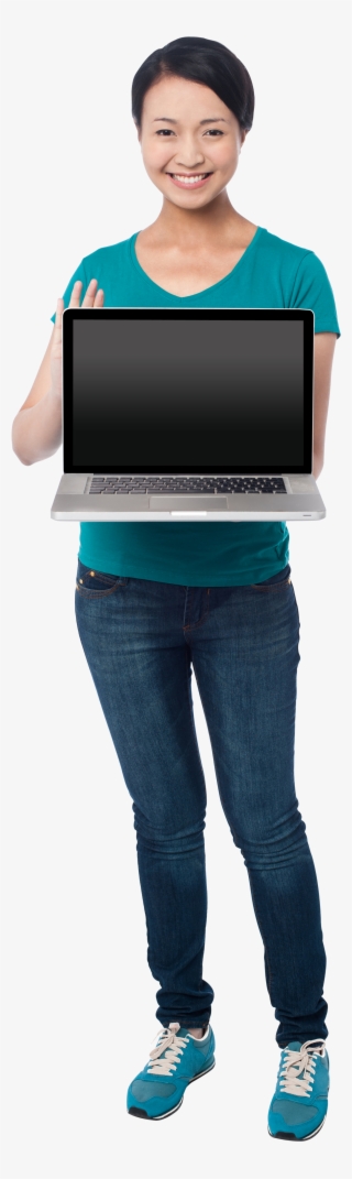 Girl With Laptop - Women With Laptop Png