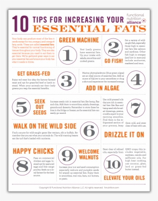 Top 10 Tips To Increase Essential Fats