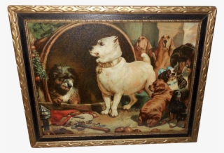 Landseer Chromolithograph Of Two