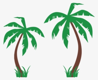 Palm Tree Decal For Wall Coconut Trees With Grass Wall - Palm Tree Stickers Free
