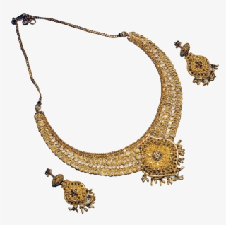 22ct Gold Necklace And Earrings - Necklace