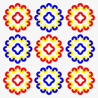 Blue And Red Tile Decoration Svg Clip Arts 600 X 600