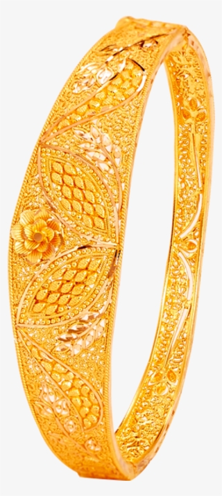 Curve Design Gold Bangle - Bangle