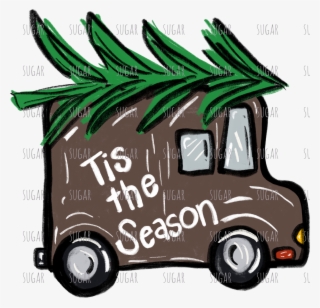 Tis The Season Truck - Christmas Mail Truck Clipart