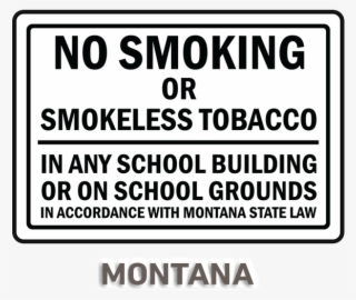 Montana No Smoking Sign - Circle