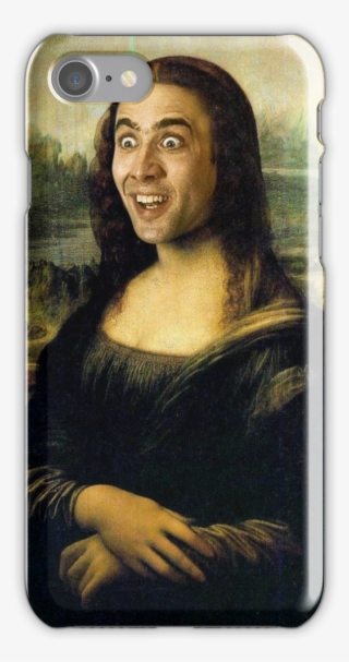 Nicholas Cage Mona Lisa Iphone 7 Snap Case - Face Swap Nicholas Cage