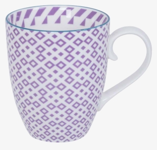 Tokyo Design Studio Geometric Eclectic Purple Squares - Mug
