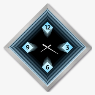 Stacked Squares Wall Clock - Cross