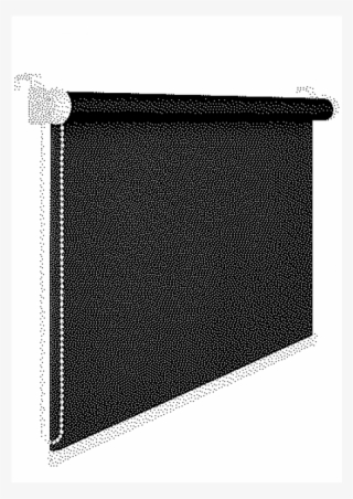Roller Window Blind In Black Polyester 100cm X 175cm