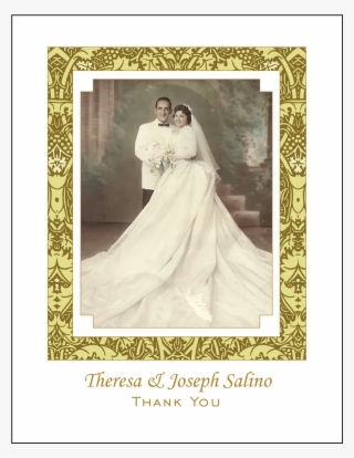 Cover Of Thank You Card For 50th Wedding Anniversary - 50th Wedding Anniversary Invitations